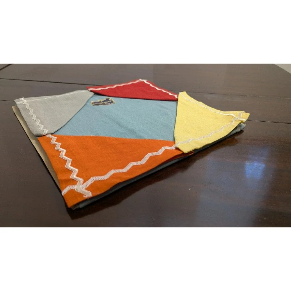 Vintage Progress Creation Mid Century Linen Table Set Napkins Runner Ric Rac